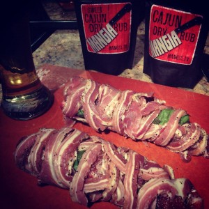 Pancetta wrapped Pork Tenderloin w mangia cajun sauce 2