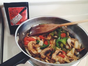 Cajun Mushroom Penne with Alfredo Sauce